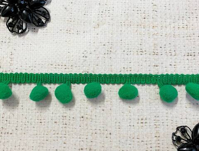 Тесьма/бахрома с помпонами, ш. 2,5 см