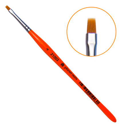 Кисть (синтетика) гелевая квадратная №4 Planet Nails