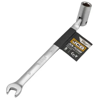 Ключ рожково-торцевой шарнирный 8мм JCB JCB-75208F