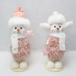 Фигурка «Зимний снеговик» 25 см, Розовый (микс дизайнов)