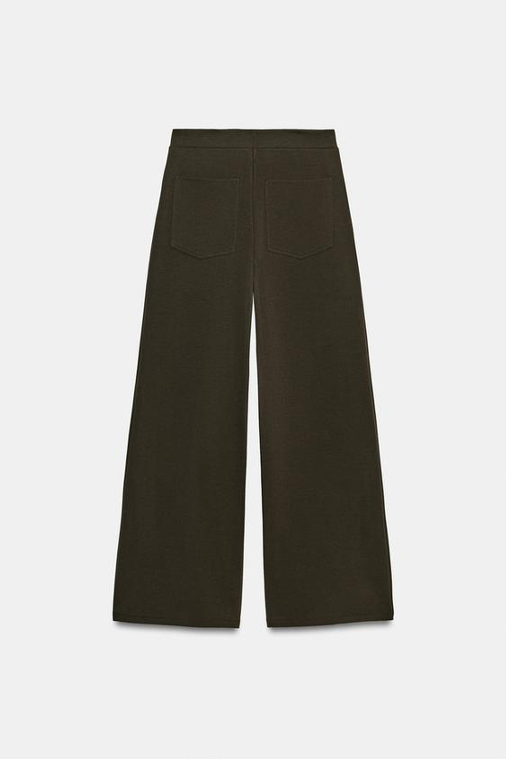 ZARA ПРЯМЫЕ БРЮКИ С ПУГОВИЦАМИ, ТЕМНО-КОРИЧНЕВЫЙ