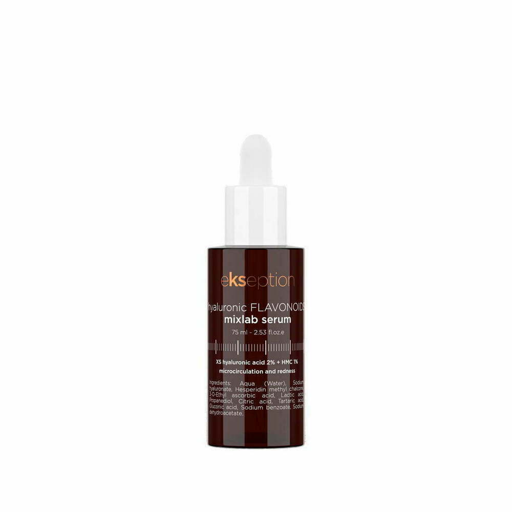 Hyaluronic FLAVONOIDS mixlab serum, сыворотка для укрепления сосудов с геспередином, 75мл.