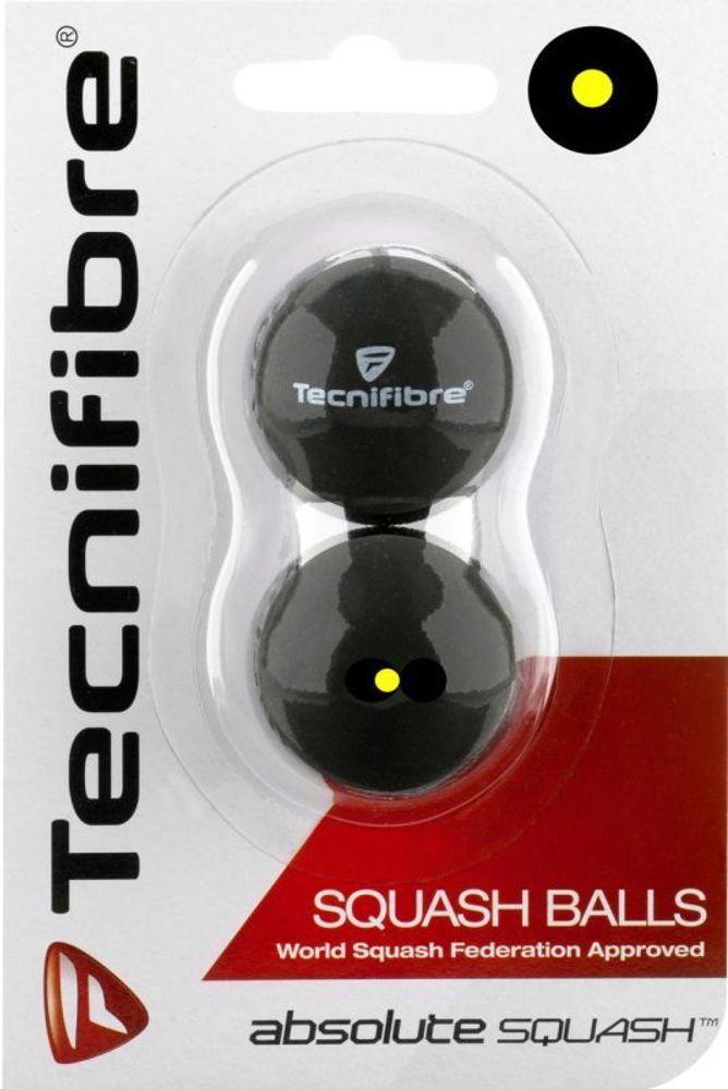 Мячи для сквоша Tecnifibre Balls Yellow Dot - 2B
