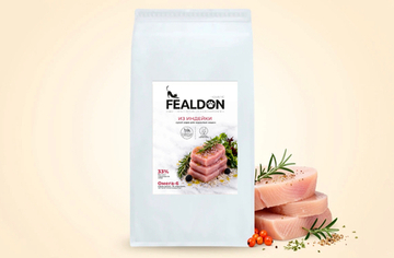 Сухой корм Fealdon для взрослых кошек всех пород c индейкой
