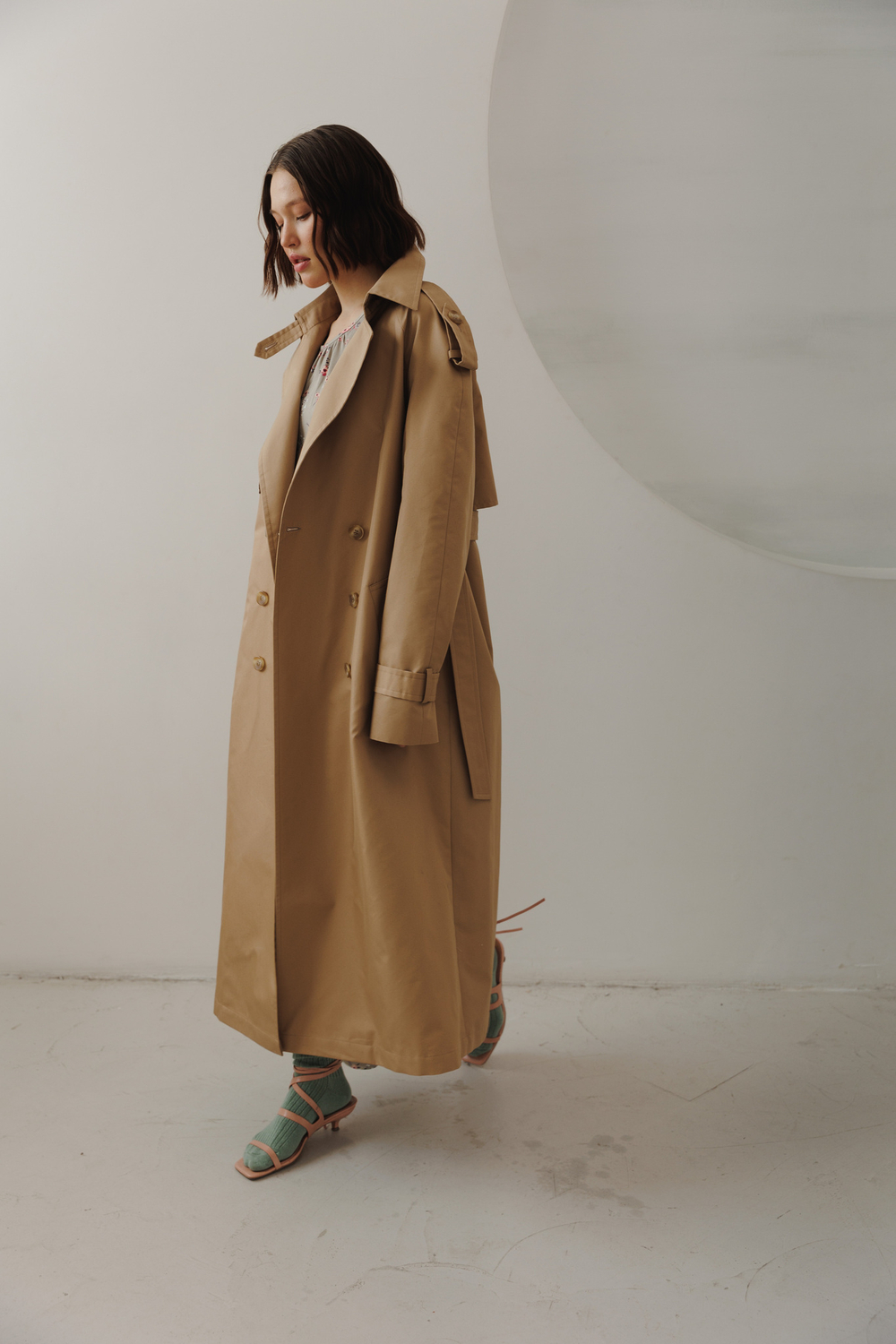 Тренч двубортный