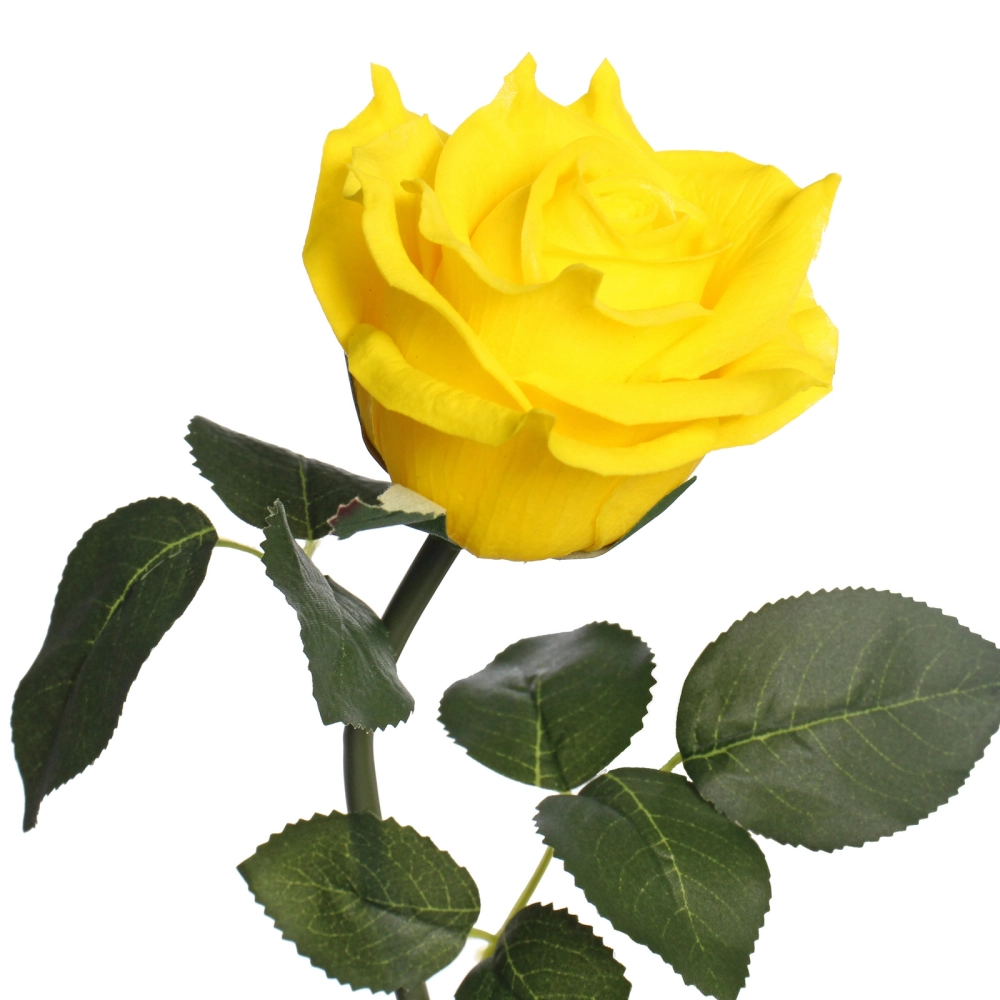 Цветок искусственный «Natur» 50см Роза желтая
