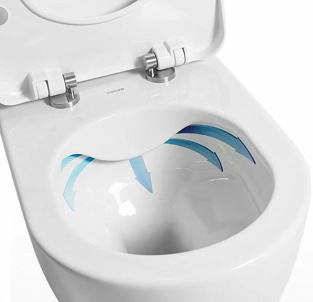 Унитаз подвесной CREAVIT FREE FE320-11CB00E белый, безободковый