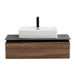 Мебель для ванной со столешницей и накладной раковиной Cezares SLIDER 100 Орех дымчатый SLIDER-1000-1C-SO-NA-P