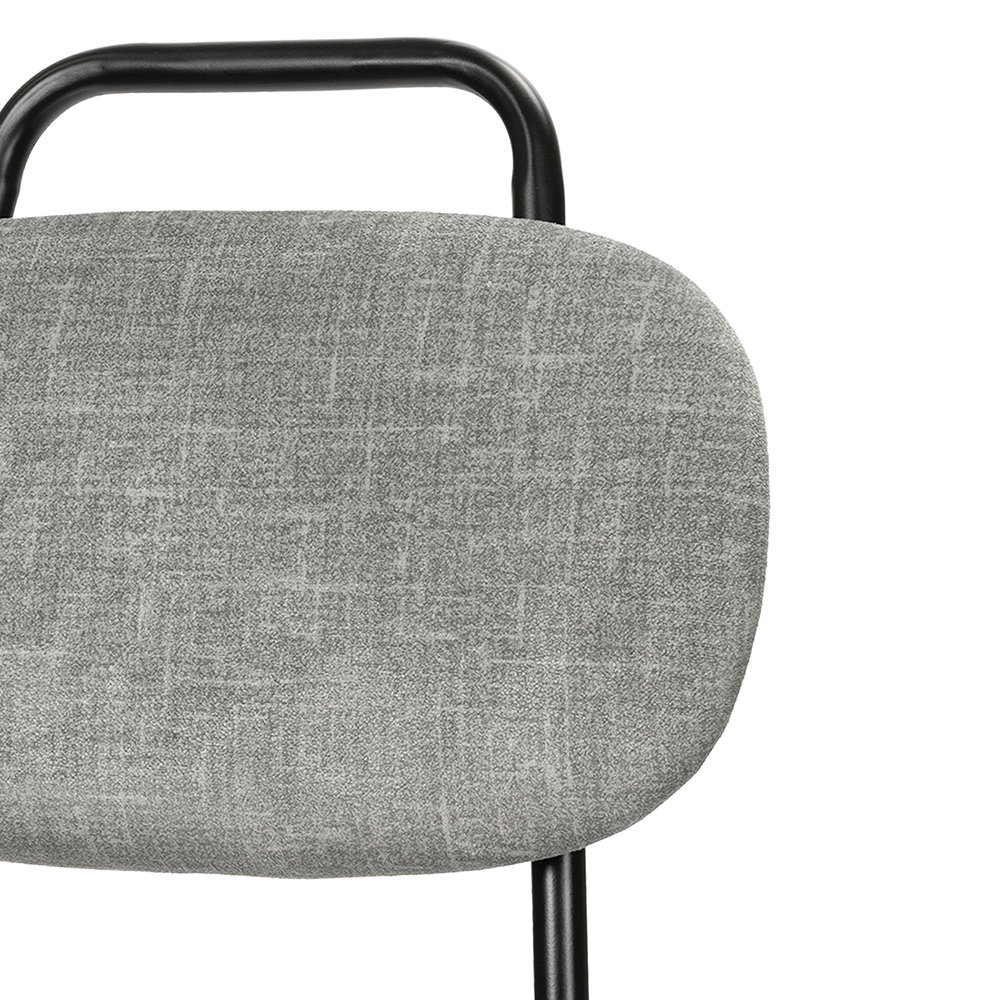 Стул MOLLY разборный черный каркас серое сиденье