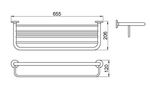 Полка для полотенец 655 мм замак HOTEL 16406.B глянцевый