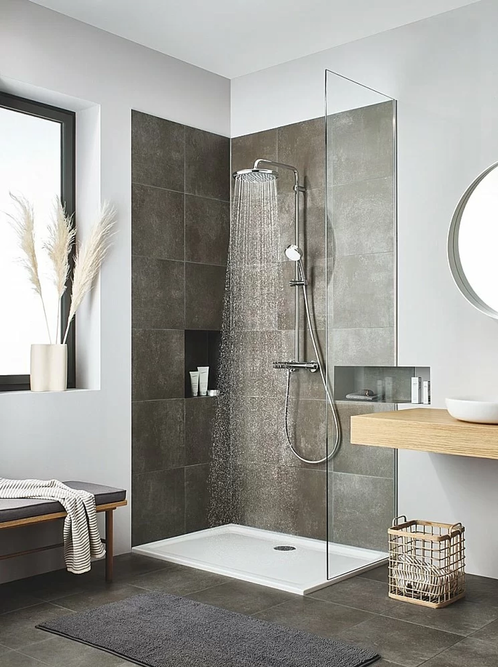 Верхний душ Grohe Tempesta 250 26666000 белый/хром