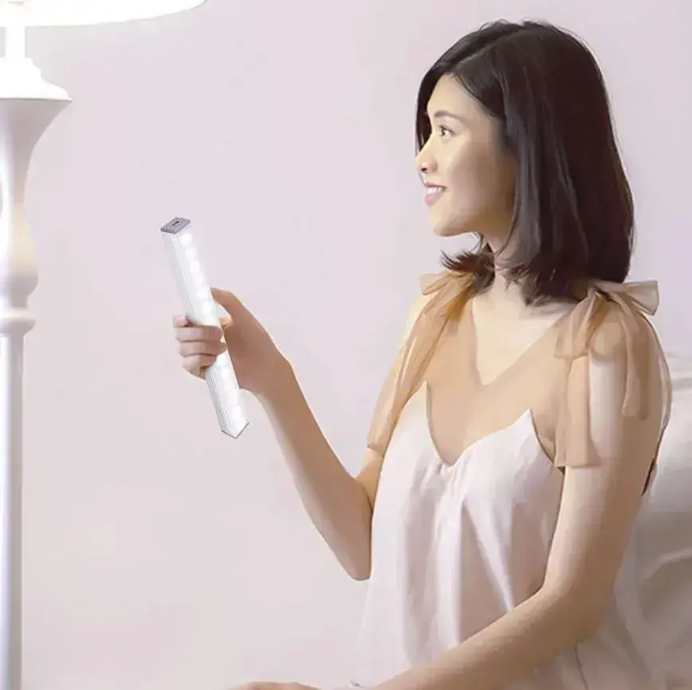 Светильник с датчиком движения IMPITER, холодный свет беспроводной USB-ночник на аккумуляторе, перезаряжаемая LED лампа