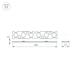 Экран линзованный SL-LINE-W20-30deg-540 (Arlight, Пластик) 041791
