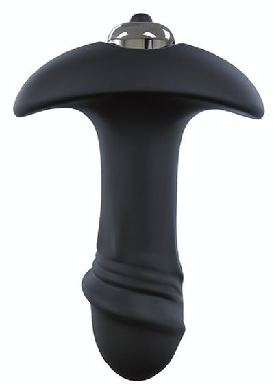 Черный анальный вибромассажер STAR ARROW - 11 см. (Цвет: черный)