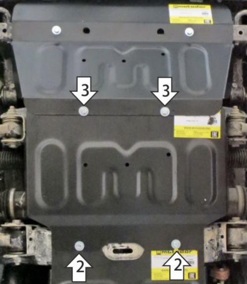 Защита двигателя и пер. дифференциала для Changan Hunter Plus (2023-) Motodor.77214