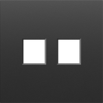 Накладка 2-я для розеток RJ45, TV, SAT, черный графит, серия S08