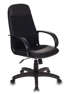 Кресло руководителя  Бюрократ, черный,  экокожа/сетка, CH-808AXSN/LBL+TW-11