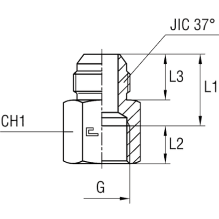 Соединение FS JIC 1.5/8" BSP1"