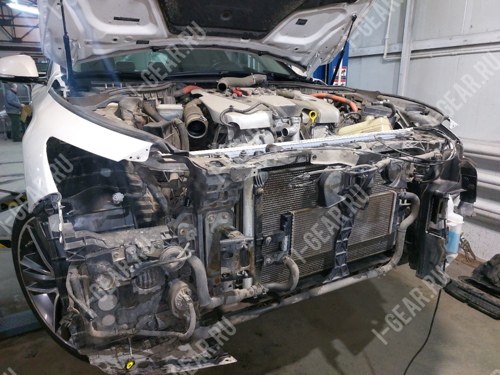 Промывка радиаторов Infiniti Q50 hybrid