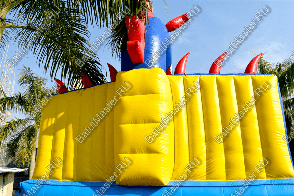 Коммерческий надувной батут-горка "Дракон" 11*6*8,5 м