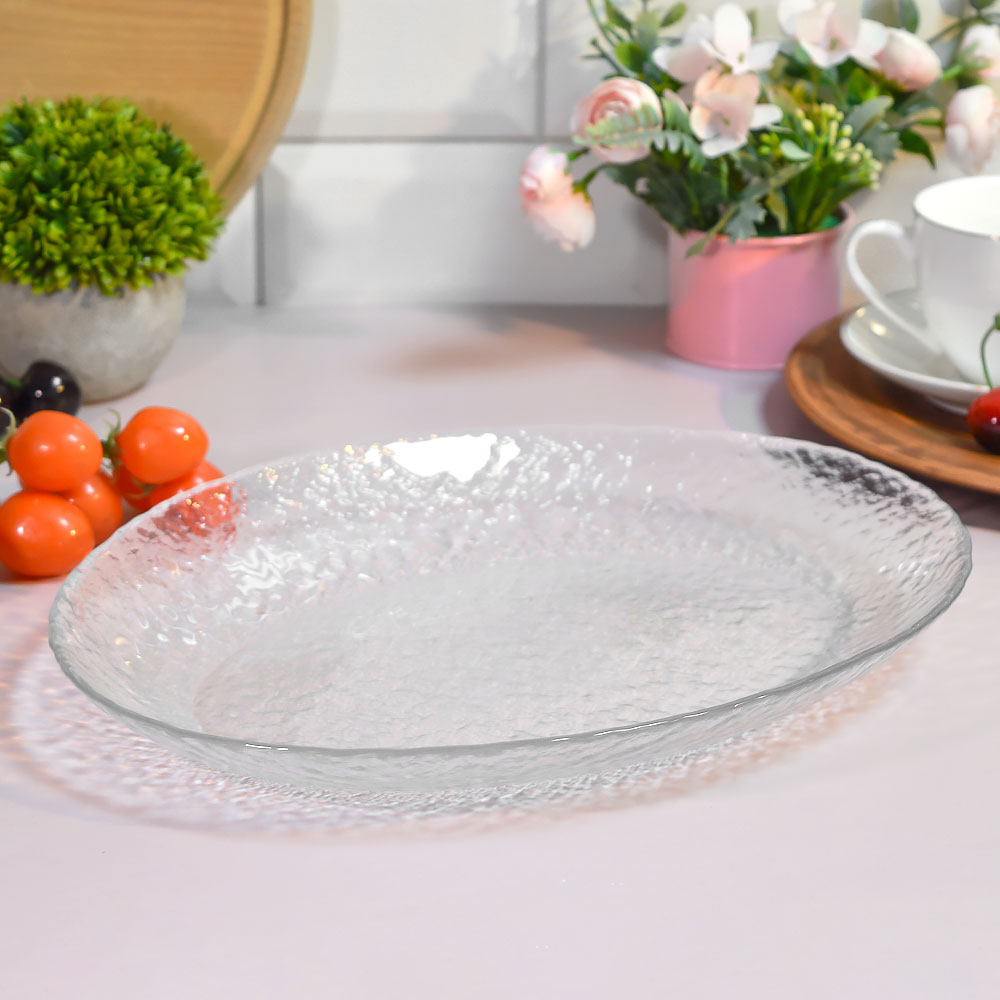 Тарелка овальная 330*250мм "Haze", закаленное стекло