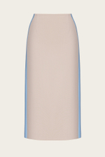 Бежевая юбка-карандаш с лампасами "Симона 2"