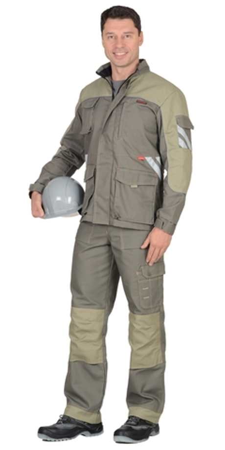 Куртка "ВЕСТ-ВОРК" удлиненная, т.оливковый со св.оливковым (ЧЗ)