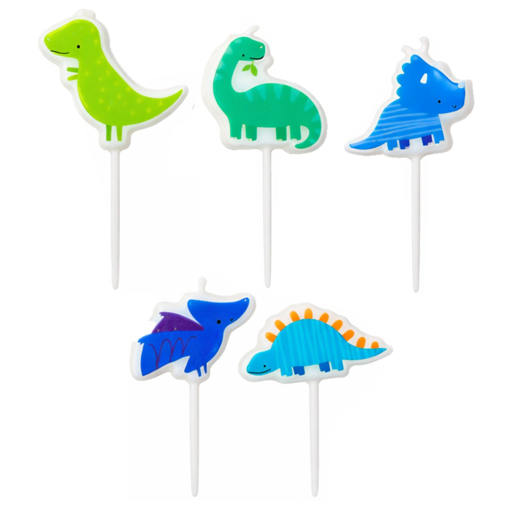 Свечи фигурные «Динозавры» ассорти 6 см, 5 шт