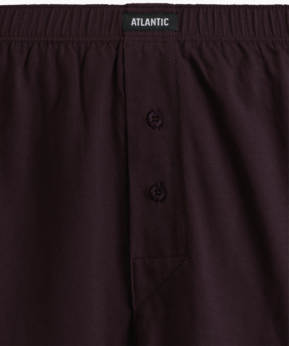 Мужские трусы боксеры Atlantic, набор из 2 шт., хлопок, баклажановые + хаки, 2MBX-054