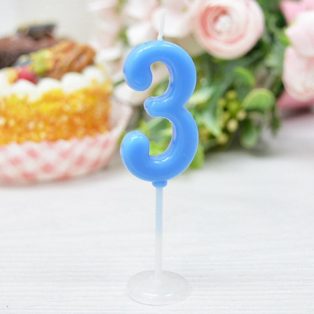 Свеча для торта цифра "3", 7см