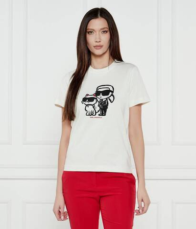 Футболка IKON SKETCH DUO Karl Lagerfeld - экрю(A1W17129)