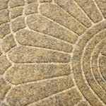 Коврик 60*90см придверный УЮТ Классик полукруглый, светло-коричневый