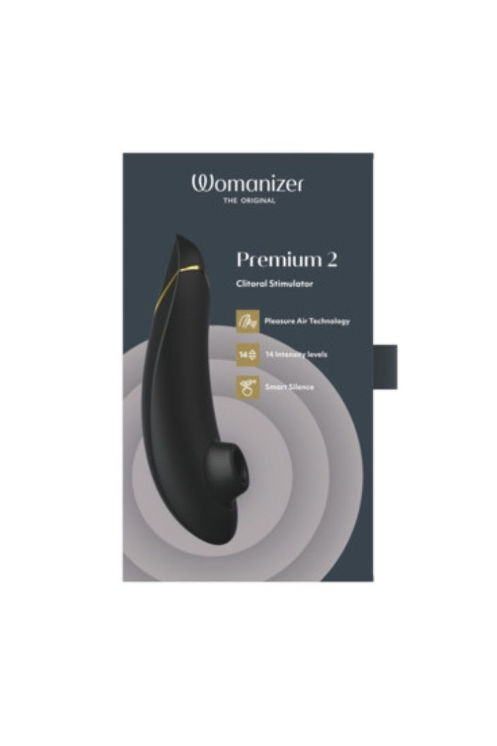 Womanizer Premium 2 - Бесконтактный клиторальный стимулятор, черный