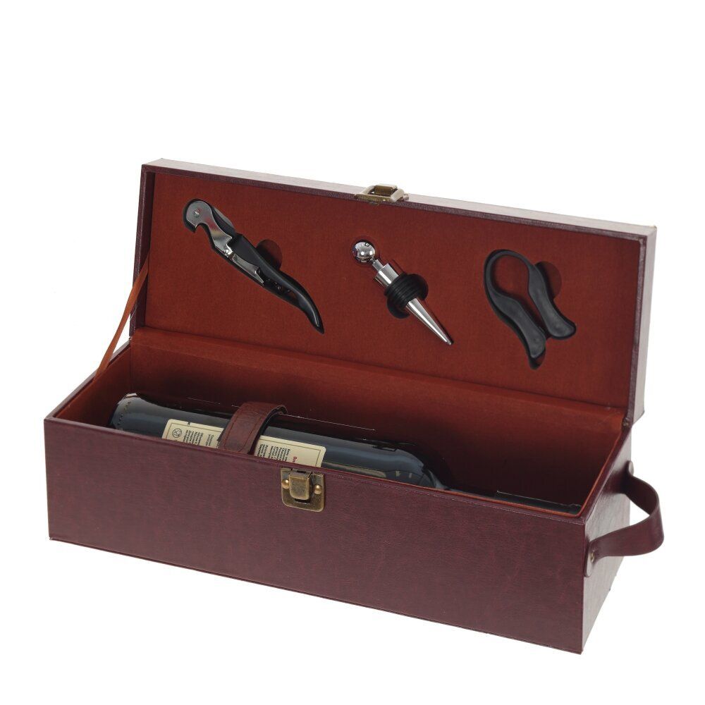 GAEM Шкатулка для бутылки с набором для вина, L12 W12 H35 см