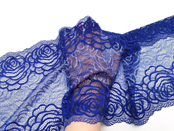 Эластичное кружево, 24,5 см, синее (Арт: EK-2706), м