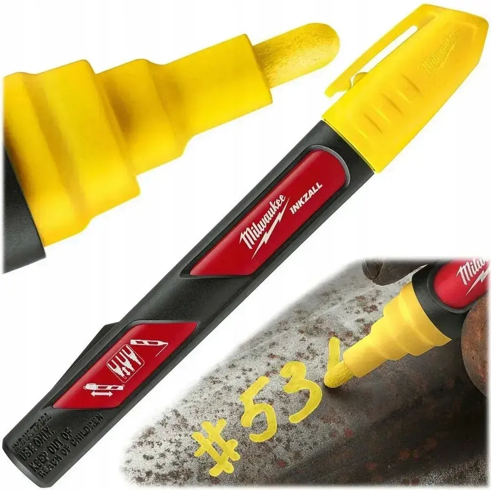 Маркер желтый - LP на основе жидкой краски Milwaukee INKZALL, 1 шт