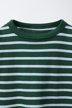 ZARA НАБОР ИЗ ДВУХ ФУТБОЛОК С ДЛИННЫМИ РУКАВАМИ, ЭКРЮ