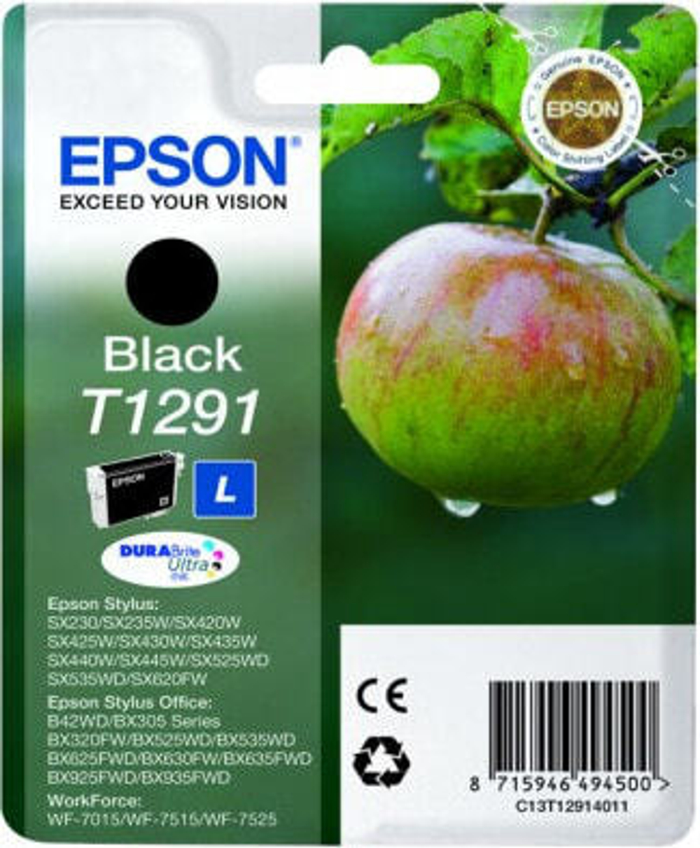 Картридж струйный Epson Apple Singlepack T1291 DURABrite Ultra C13T12914011