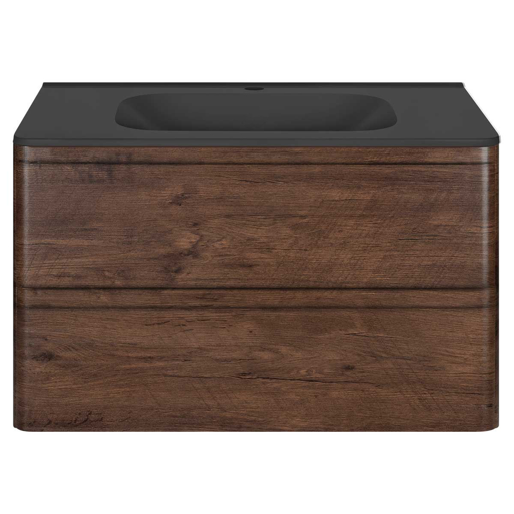 Тумба под раковину Vincea Vico 800 подвесная, 2 выкатных ящика soft close, R.Wood