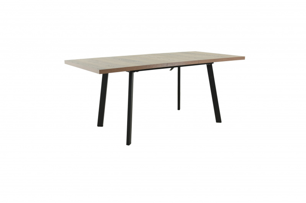 Стол Аврора Осло 140, Дуб гудзон шоколадный, Шамони/Чёрный