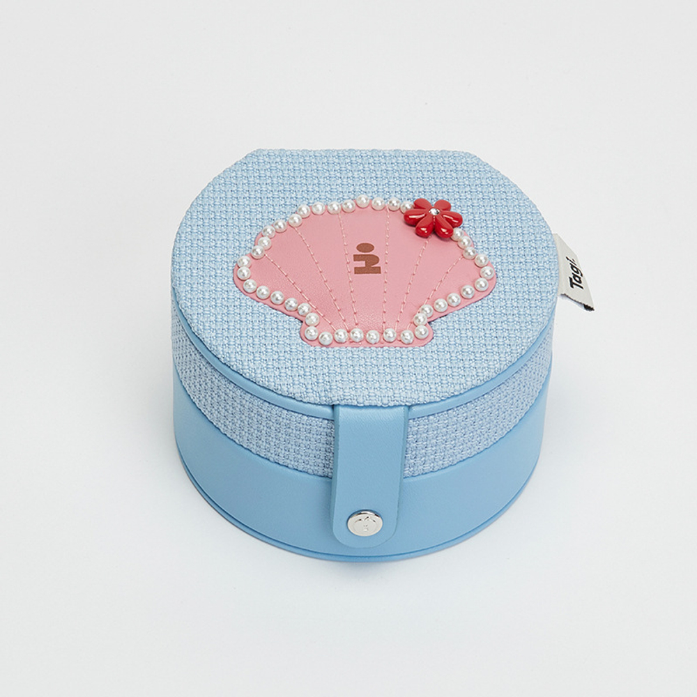 Шкатулка мини " голубая ракушка"