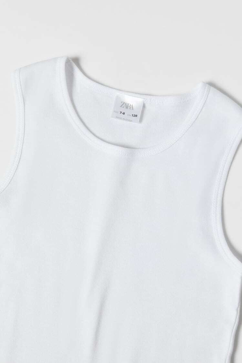 ZARA KIDS/ НАБОР ИЗ ДВУХ БАЗОВЫХ МАЕК, БЕЛЫЙ