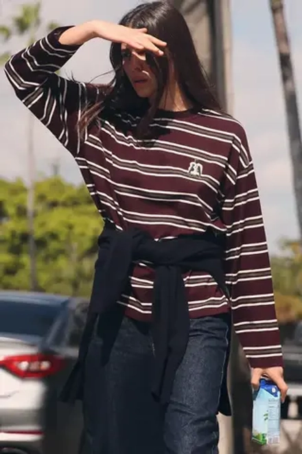 ZARA ФУТБОЛКА В ПОЛОСКУ С ВЫШИВКОЙ, ПОЛОСКИ
