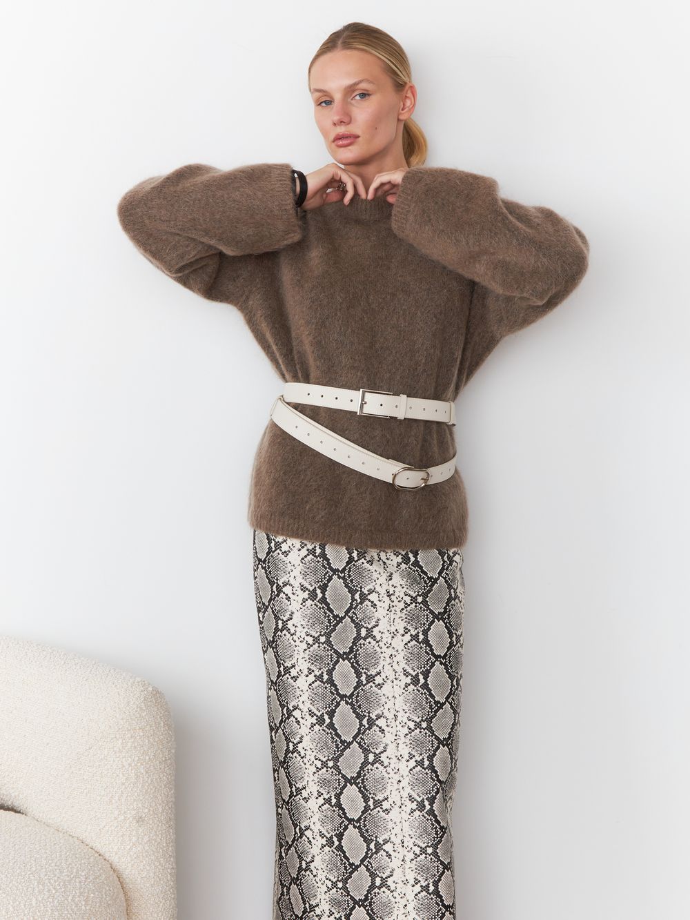 БАЗОВЫЙ РЕМЕНЬ С ОВАЛЬНОЙ ПРЯЖКОЙ MILK