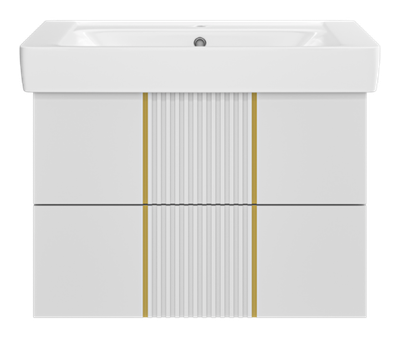 Тумба под раковину Brevita Vega 80 подвесная (белая)