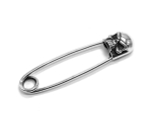 Булавка из серебра многофункциональная Pin-Skull-I AZPIN-01