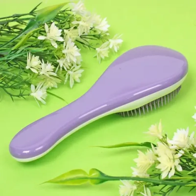 Расческа массажная «Эстетика», цвет фиолетовый/белый , 22,5*8,5см, в пластиковой коробке