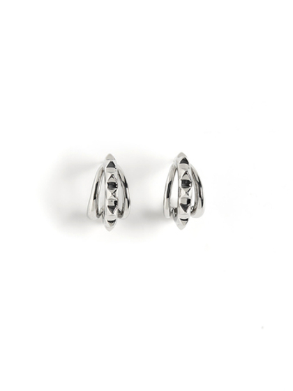 Серьги "Triple thorns" Silver