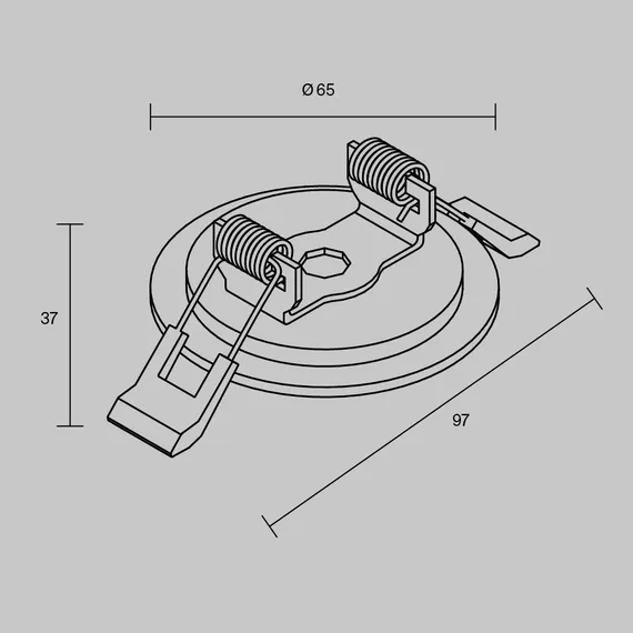 Встраиваемая потолочная чаша для подвесных шинопроводов Technical tra233rcb-b