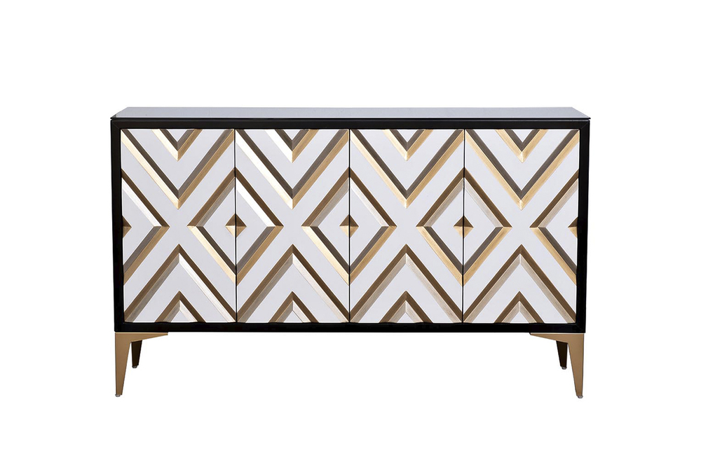 Комод  ромбовидным декором кенте Garda Decor ART-2924-S
